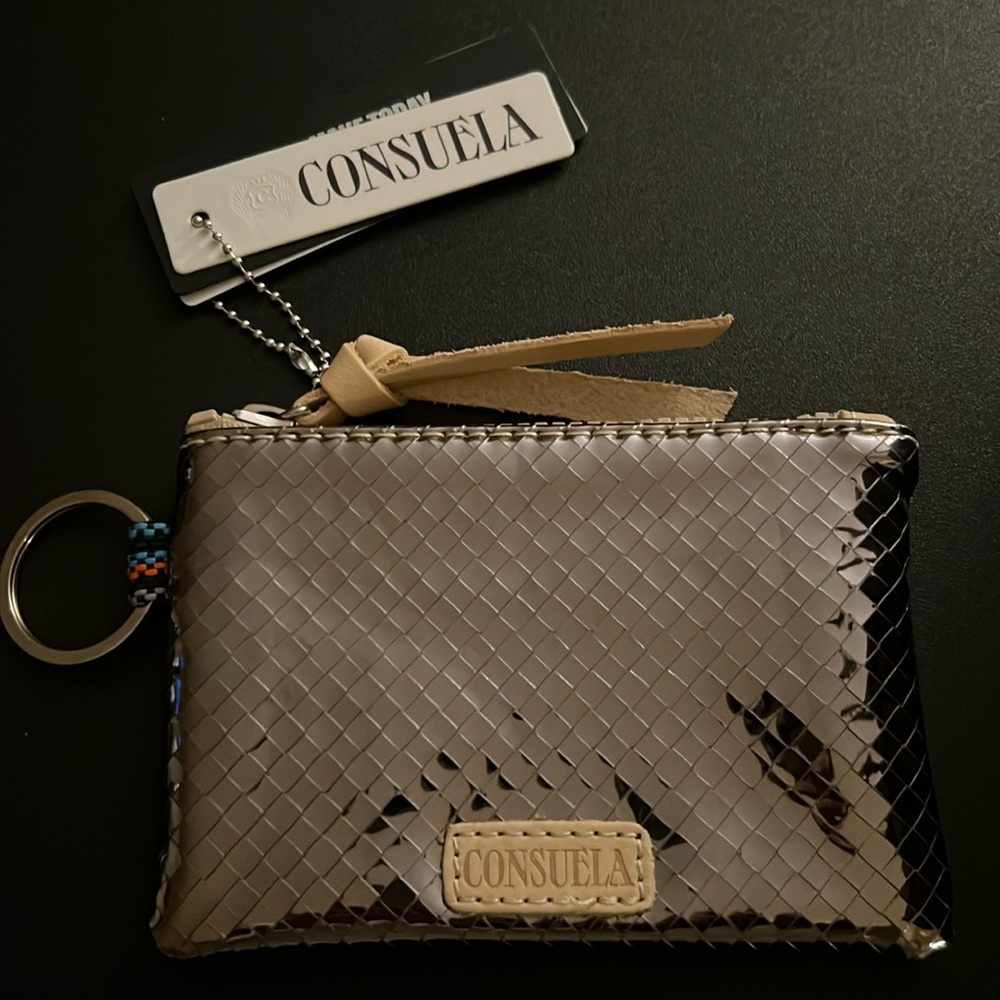 Consuela Key Chain Pouch metallic silver